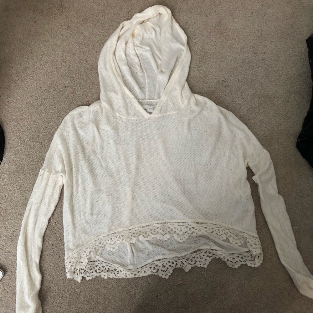 Abercrombie lightweight White Knitted Sweater
